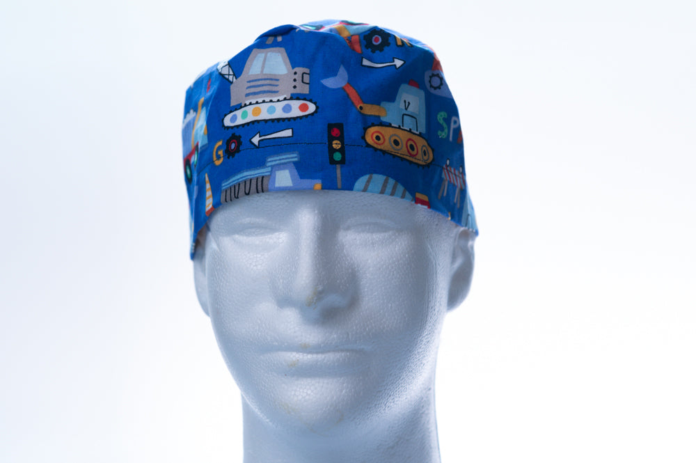 Construction Vehicles Classic Style Surgical Hat