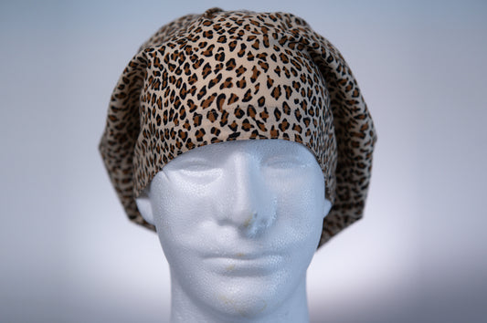 Leopard Print Hattie Style Surgical Hat