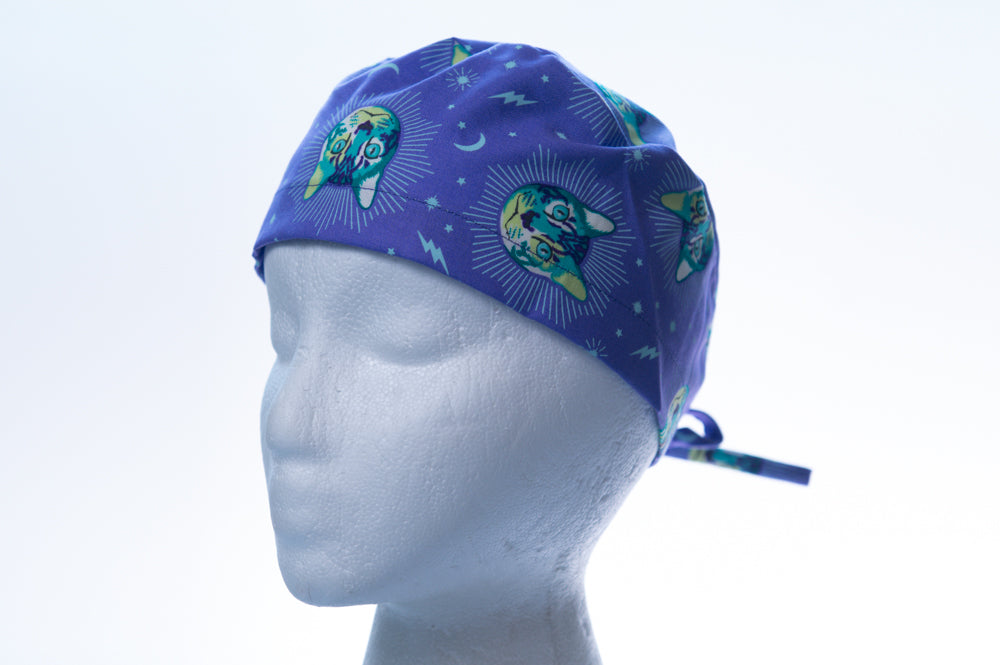 Cosmic Kitty Classic Style Surgical Hat