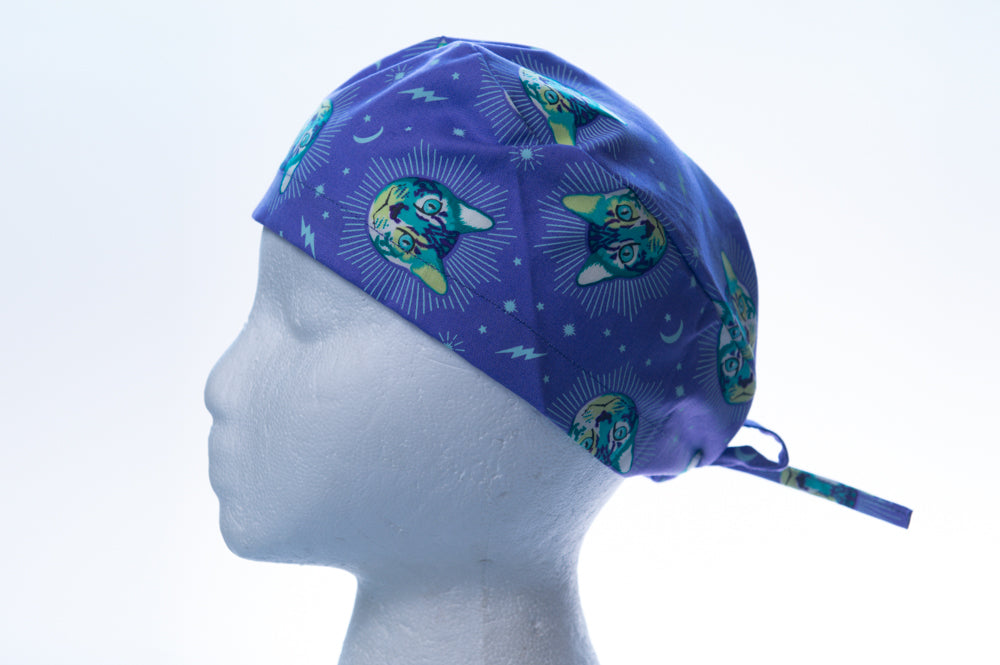 Cosmic Kitty Classic Style Surgical Hat