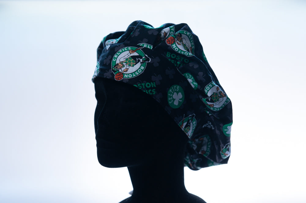 Boston Celtics Logo Bouffant Style Surgical Hat