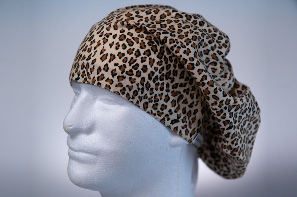 Leopard Print Hattie Style Surgical Hat