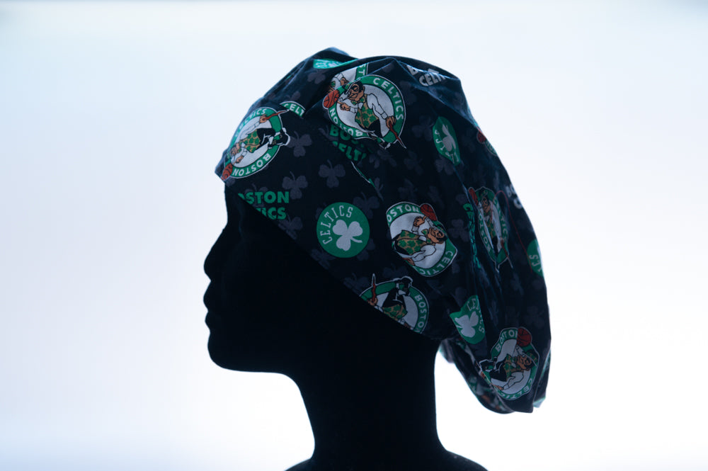 Boston Celtics Logo Bouffant Style Surgical Hat