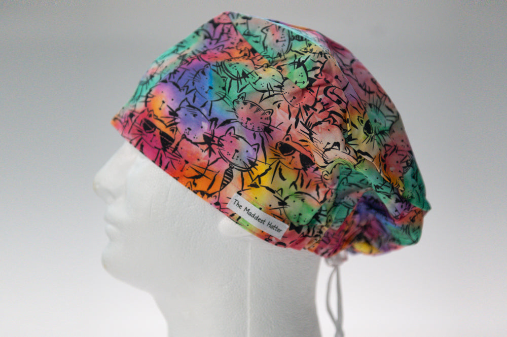 Rainbows of Kitties Sprite Style Surgical Hat