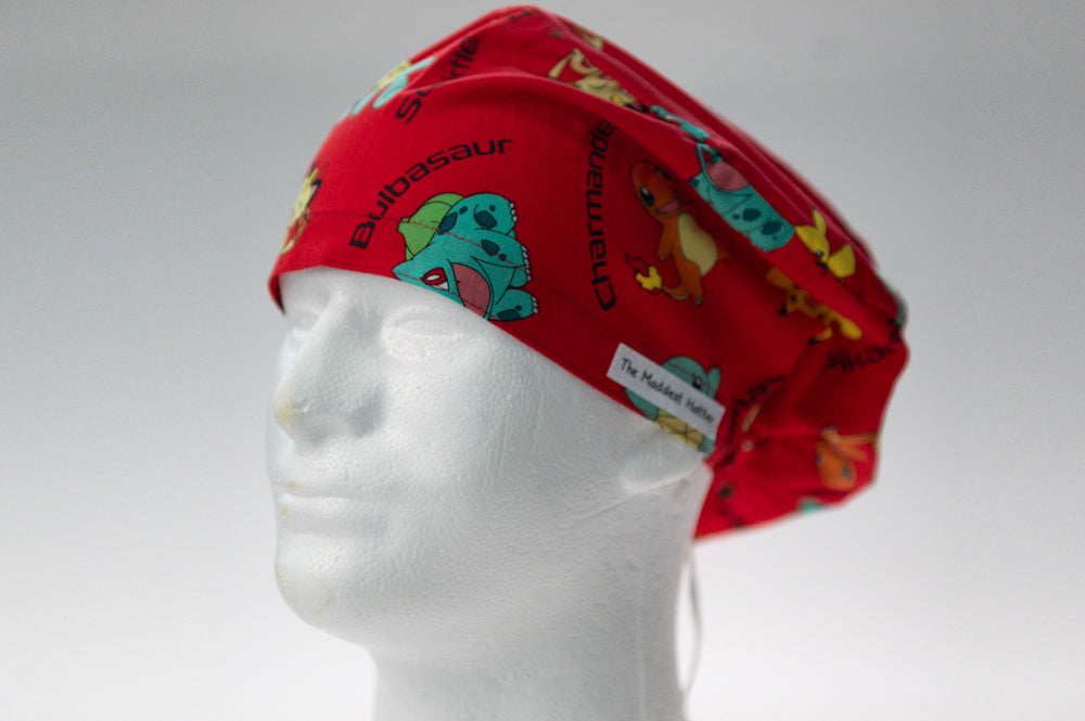 Gotta Catch them All!! Pokemon In Red Sprite Style Surgical Hat