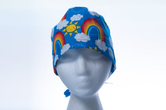 Sunny Day with Rainbows Classic Surgical Style Hat