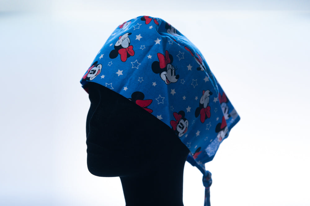 Blue Star Minnie Mouse Classic Surgical Style Hat