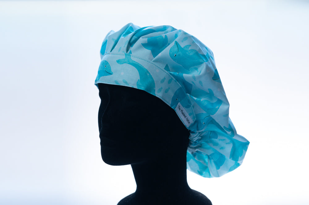 Dolphin Dreams Bouffant Style Surgical Hat