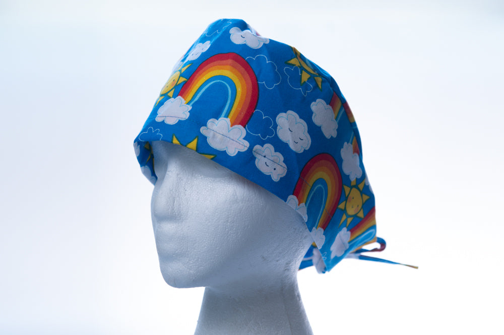 Sunny Day with Rainbows Classic Surgical Style Hat