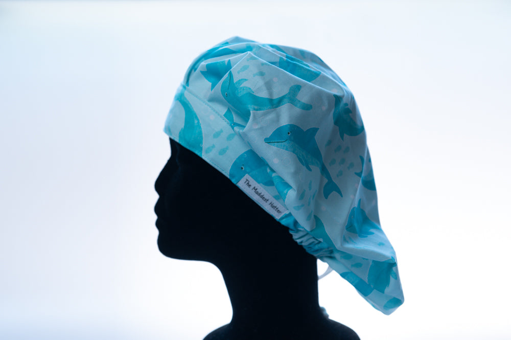 Dolphin Dreams Bouffant Style Surgical Hat