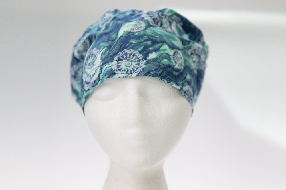 Ocean Pattern Sprite Style Surgical Hat