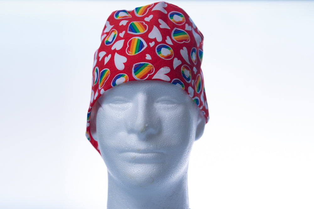 Red Rainbow Pride Classic Style Surgical Hat