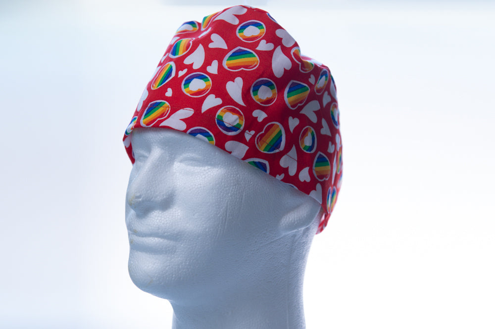 Red Rainbow Pride Classic Style Surgical Hat