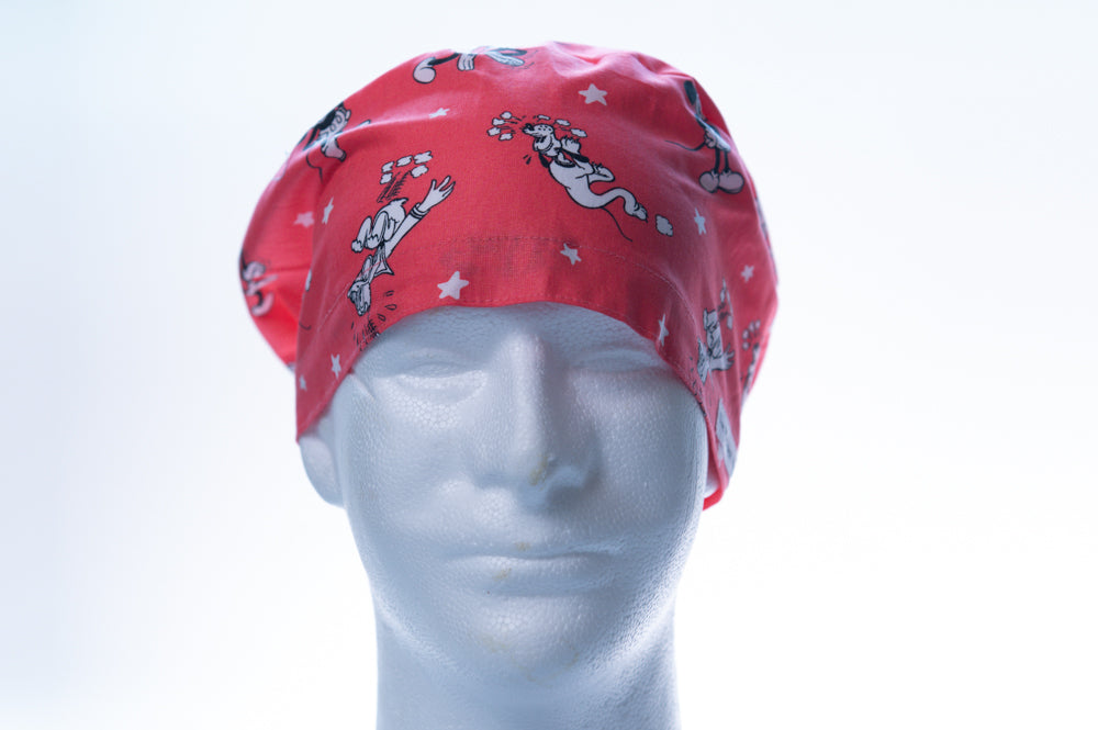 Red Disney Sprite Style Surgical Hat