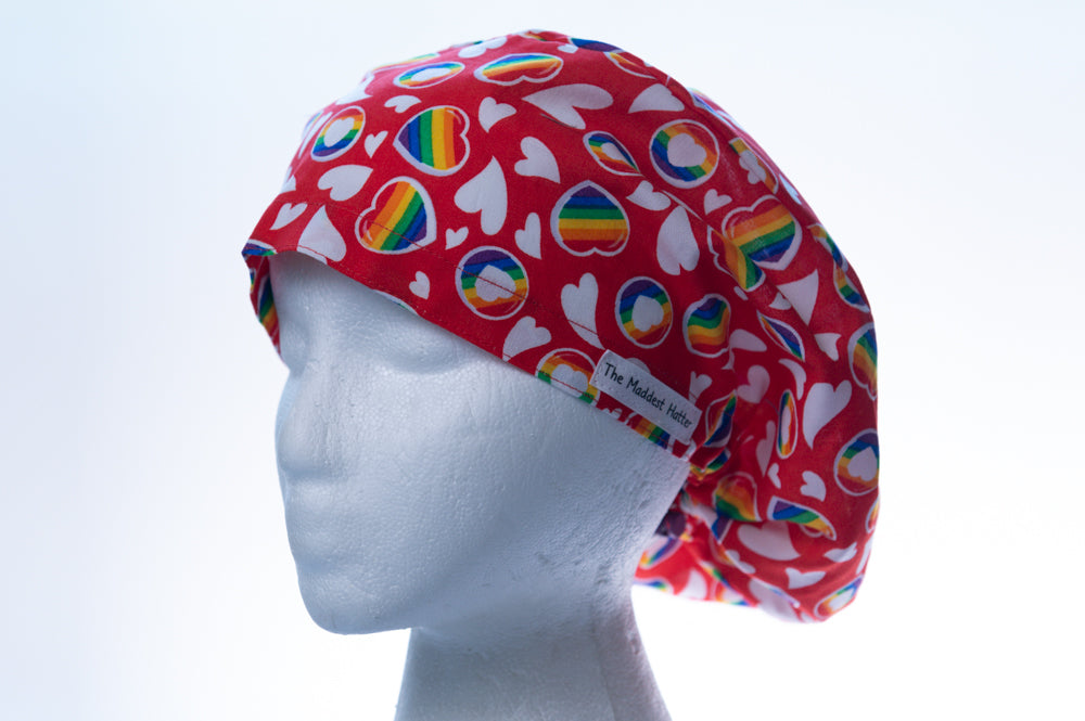 Red Rainbow Pride Sprite Style Surgical Hat