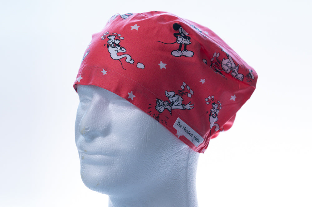 Red Disney Sprite Style Surgical Hat