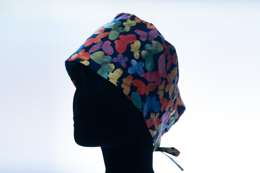 Rainbow Butterflies Classic Style Surgical Hat