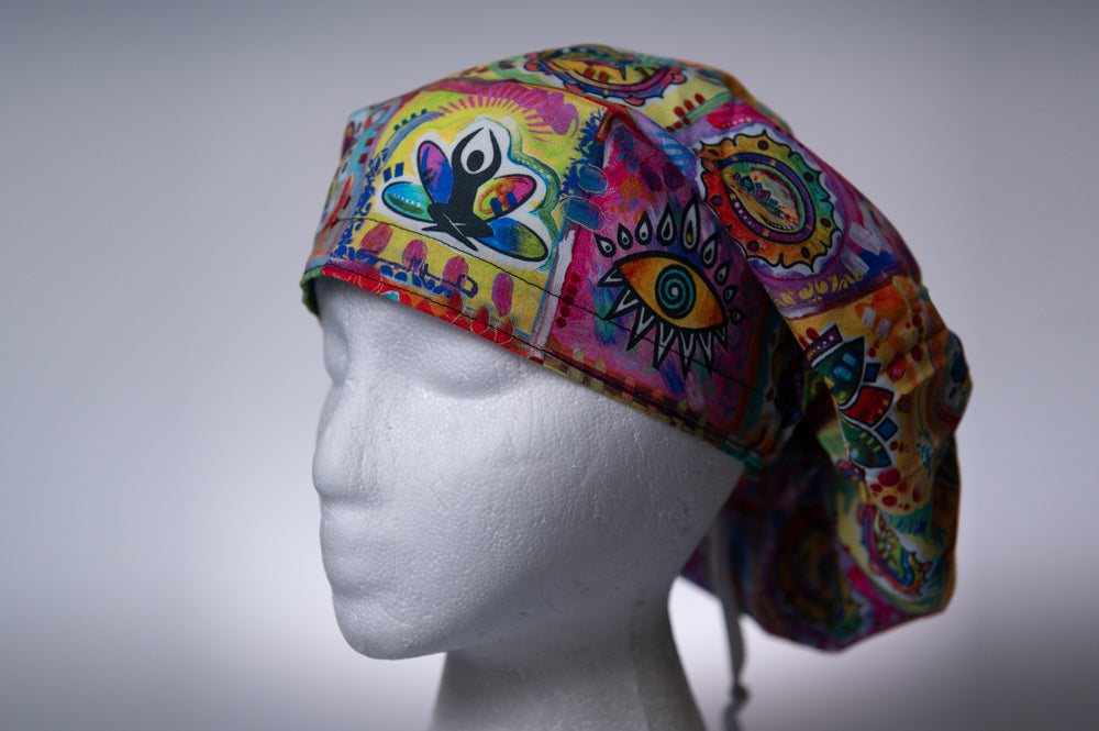 Rainbow Chakra Hattie Style Surgical Hat