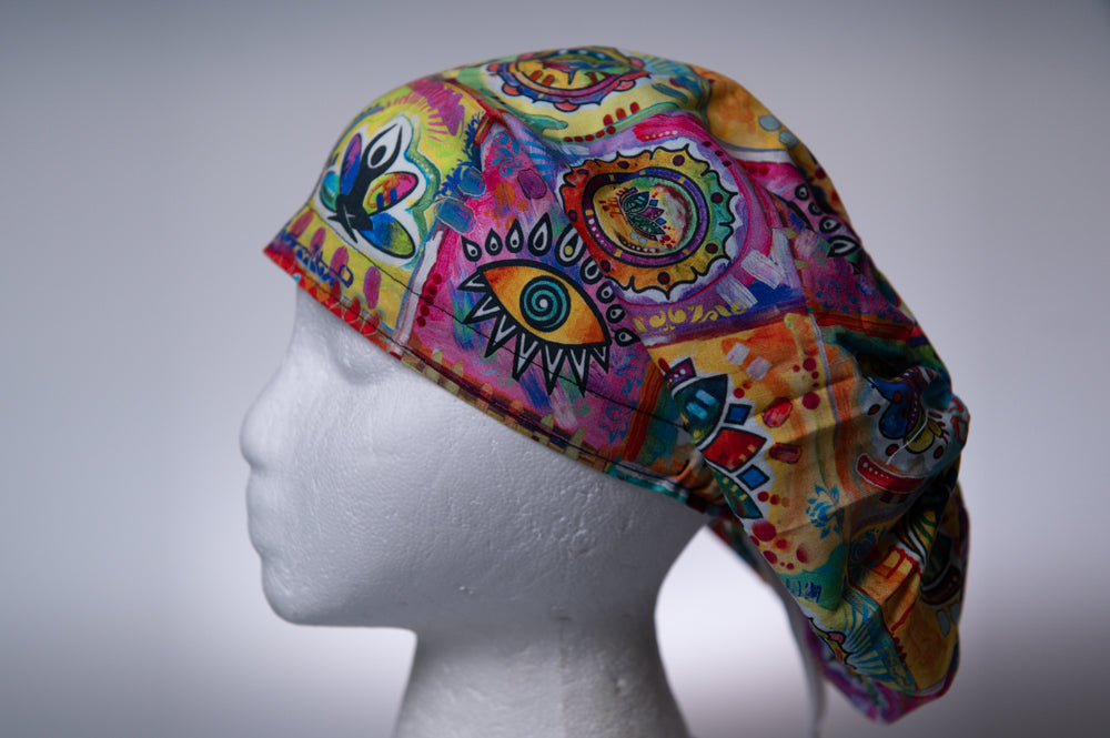 Rainbow Chakra Hattie Style Surgical Hat