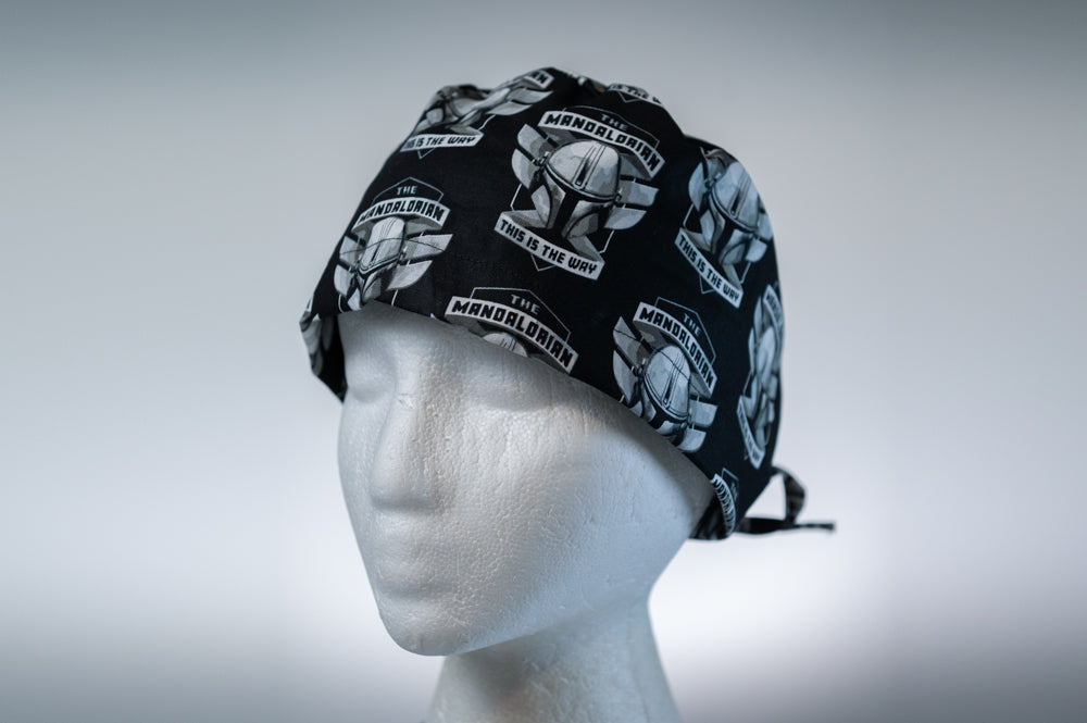 Black Mandalorian Classic Style Surgical Hat