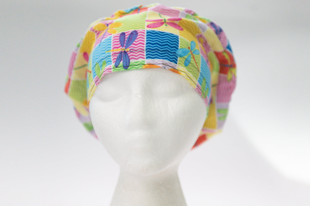 Colorful Dragonflies Sprite Style Surgical Hat