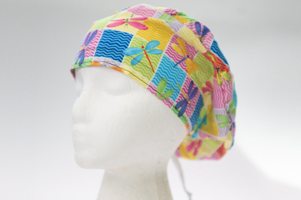 Colorful Dragonflies Sprite Style Surgical Hat