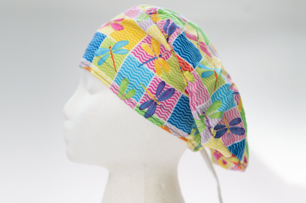 Colorful Dragonflies Sprite Style Surgical Hat