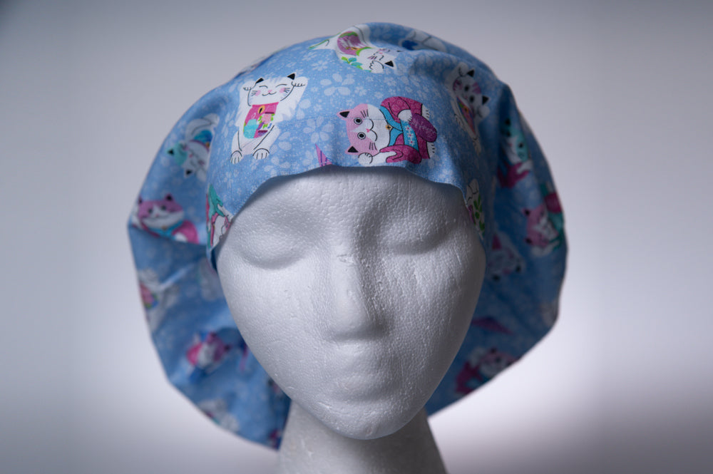 Japanese Lucky Cat Hattie Style Surgical Hat