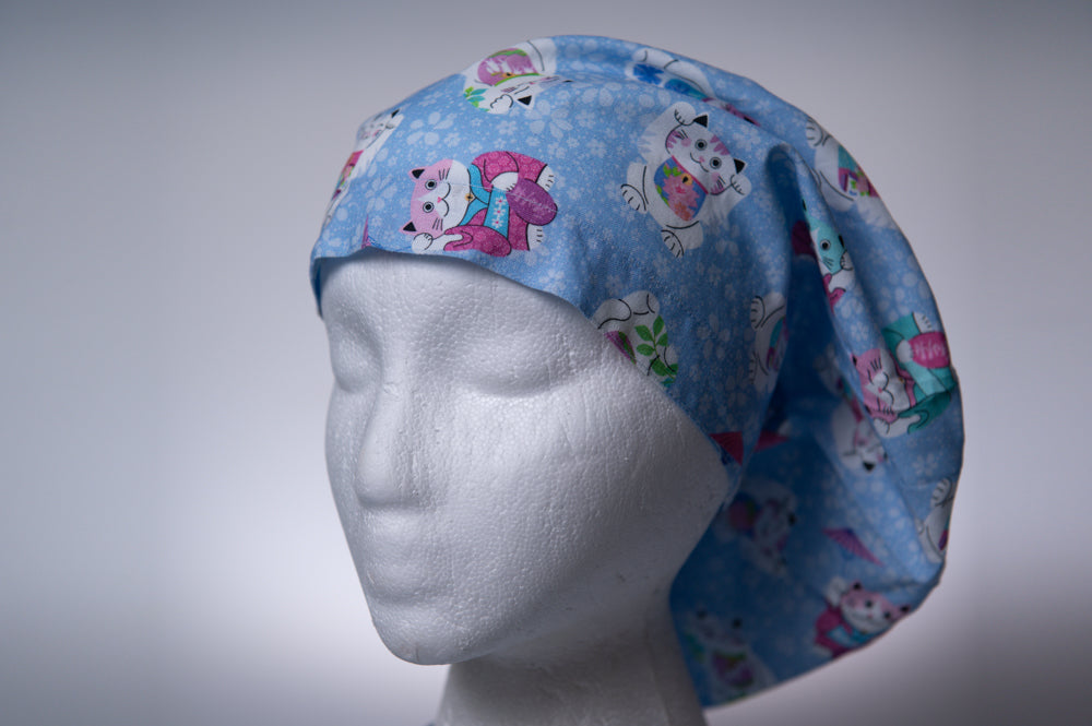 Japanese Lucky Cat Hattie Style Surgical Hat