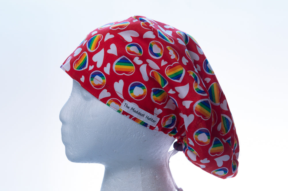 Red Rainbow Pride Sprite Style Surgical Hat