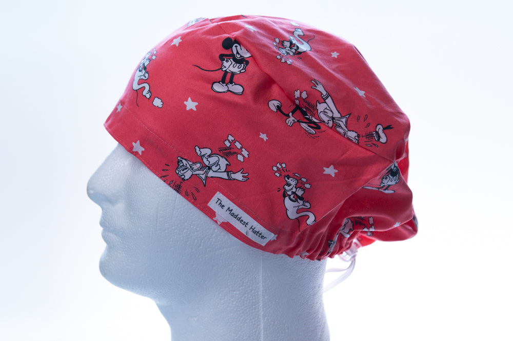 Red Disney Sprite Style Surgical Hat