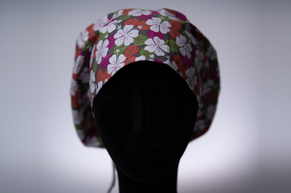 Tropical Island Flowers Hattie Style Surgical Hat