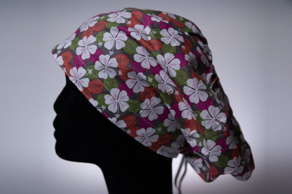 Tropical Island Flowers Hattie Style Surgical Hat