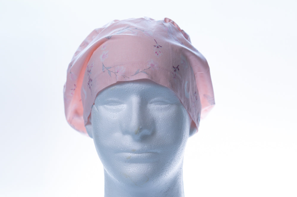 Calming Pink Flowers Sprite Style Surgical Hat