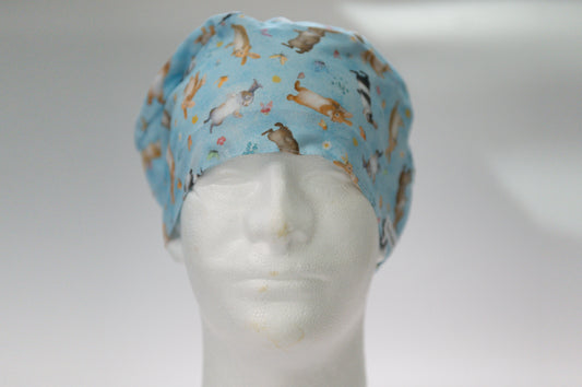 Beautiful Baby Blue Bunnies Sprite Style Surgical Hat