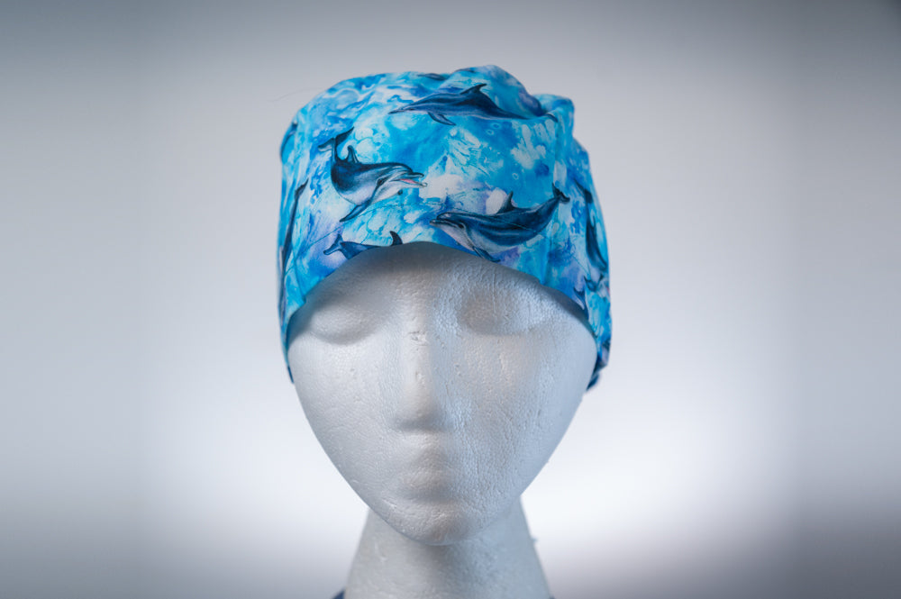 Delightful Dolphin Classic Style Surgical Hat