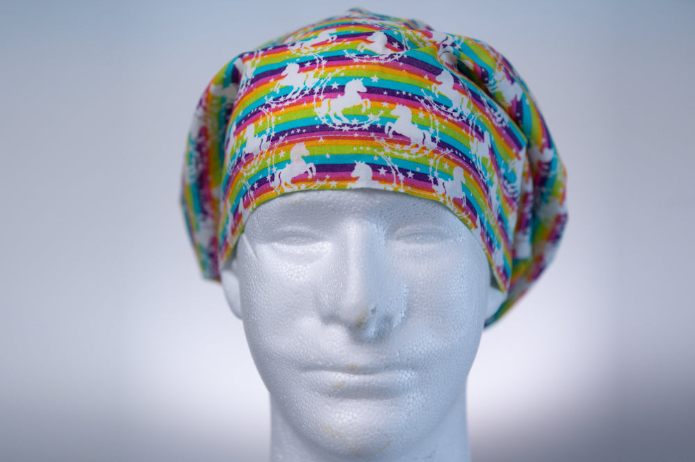 Rainbow Unicorns Hattie Style Surgical Hat