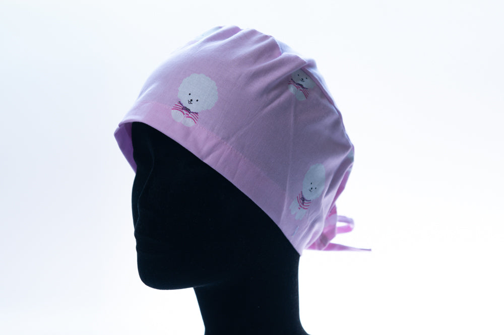 Pink Bichon Frise' Classic Style Surgical Hat