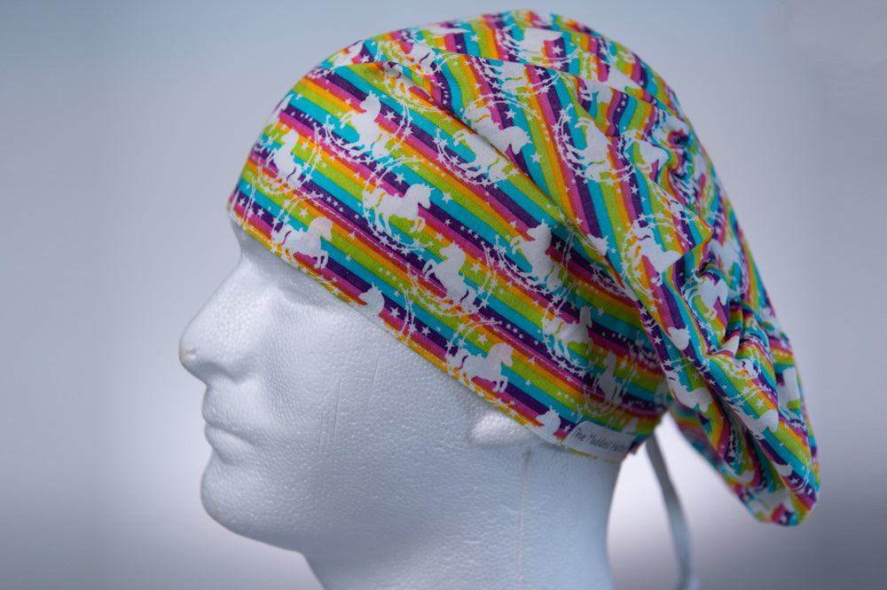 Rainbow Unicorns Hattie Style Surgical Hat