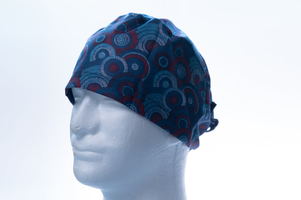 Red, White and Blue Swirls Classic Surgical Style Hat