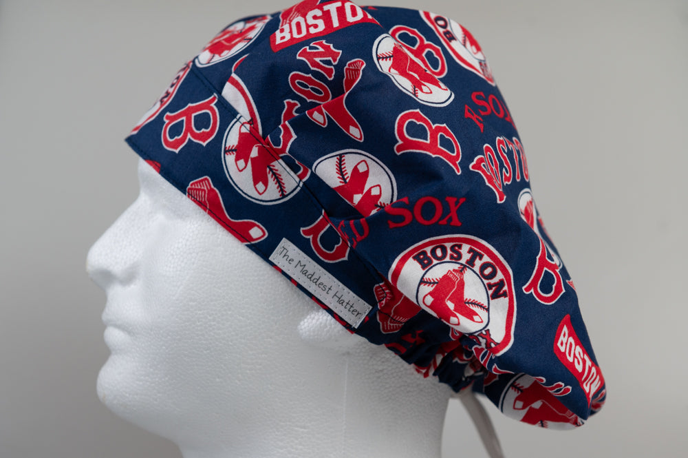 Boston Red Sox Bouffant Style Surgical Hat