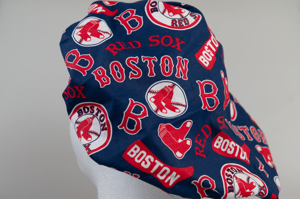 Boston Red Sox Bouffant Style Surgical Hat