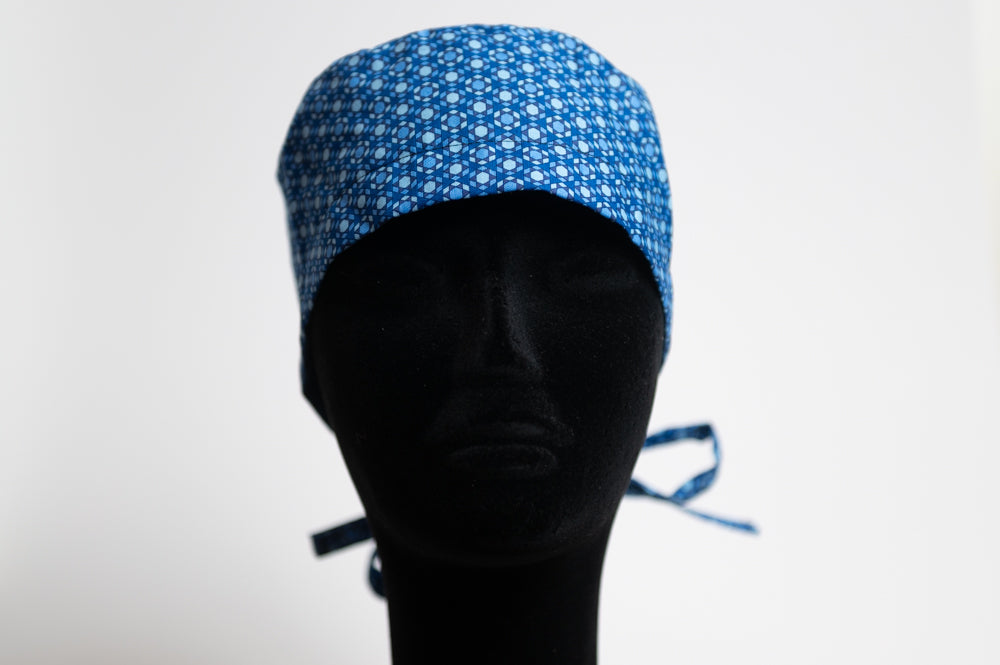 Blue Pattern Classic Style Surgical Hat