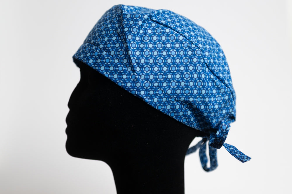 Blue Pattern Classic Style Surgical Hat