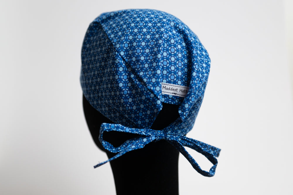 Blue Pattern Classic Style Surgical Hat