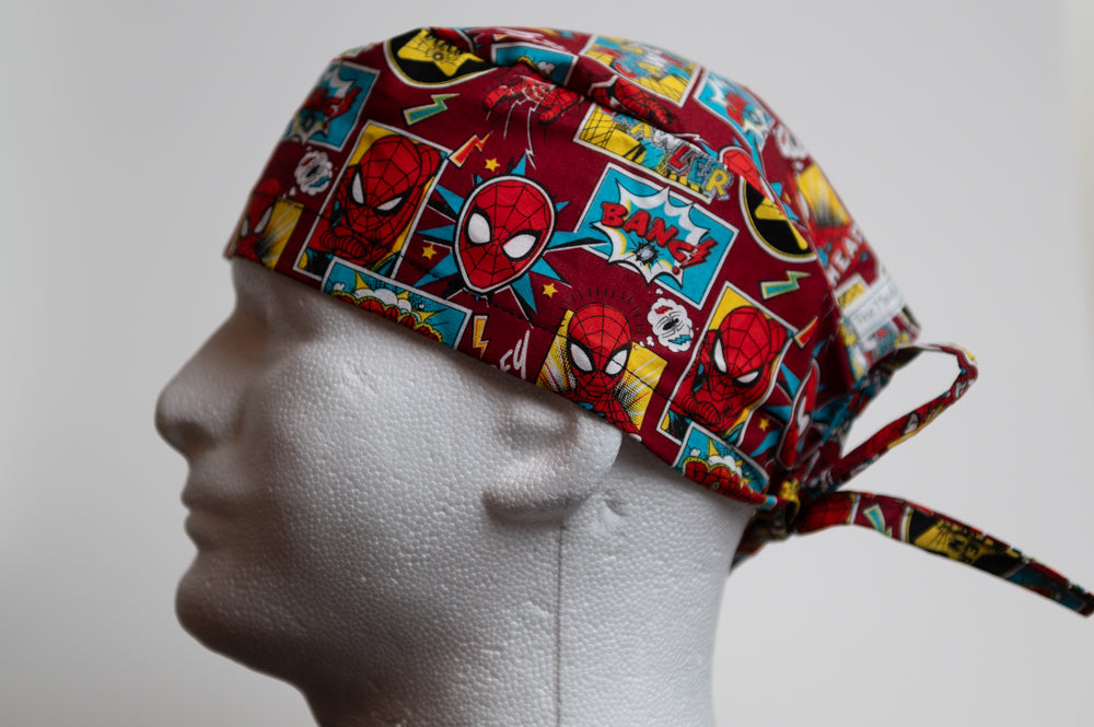 Spiderman Web Head Classic Style Surgical Hat