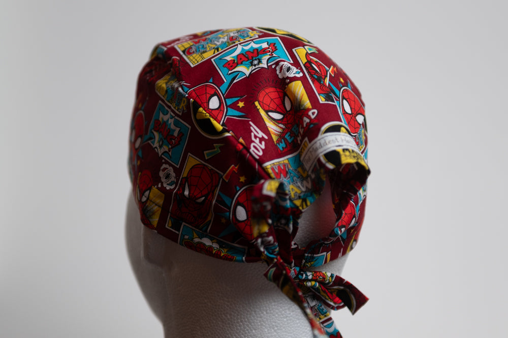 Spiderman Web Head Classic Style Surgical Hat