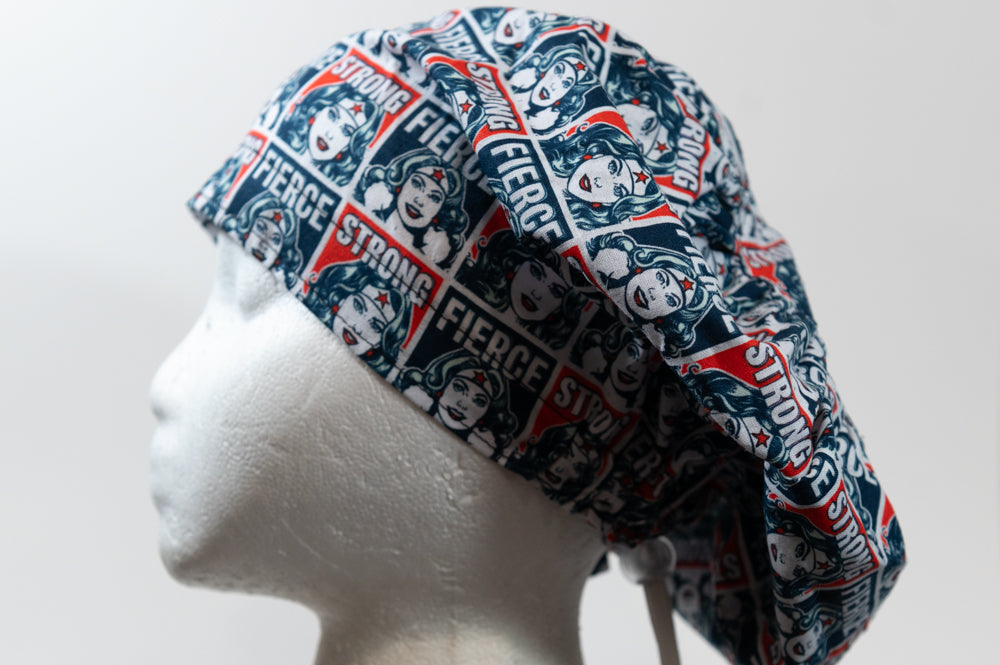 Fierce Wonder Woman Hattie Style Surgical Hat