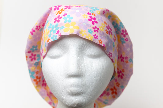 Groovy Flowers Hattie Style Surgical Hat