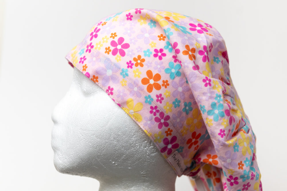 Groovy Flowers Hattie Style Surgical Hat